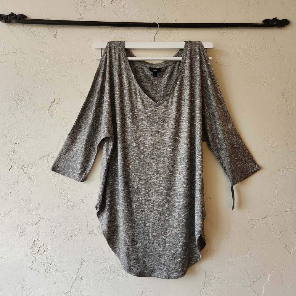 Mossimo Gray V-Neck Knit Tunic